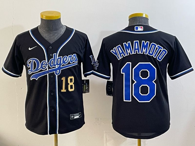Women Nike 2026 Los Angeles Dodgers #18 Yamamoto Black Game MLB Jersey 075